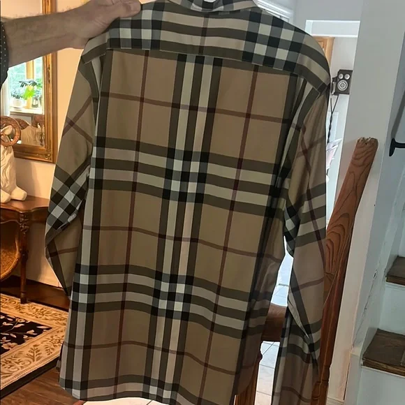 Burberry Brit Classic Tan Plaid Casual Button Down Shirt - Picture 10 of 12